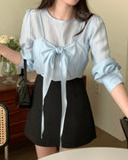 Ribbon Bustier Blouse