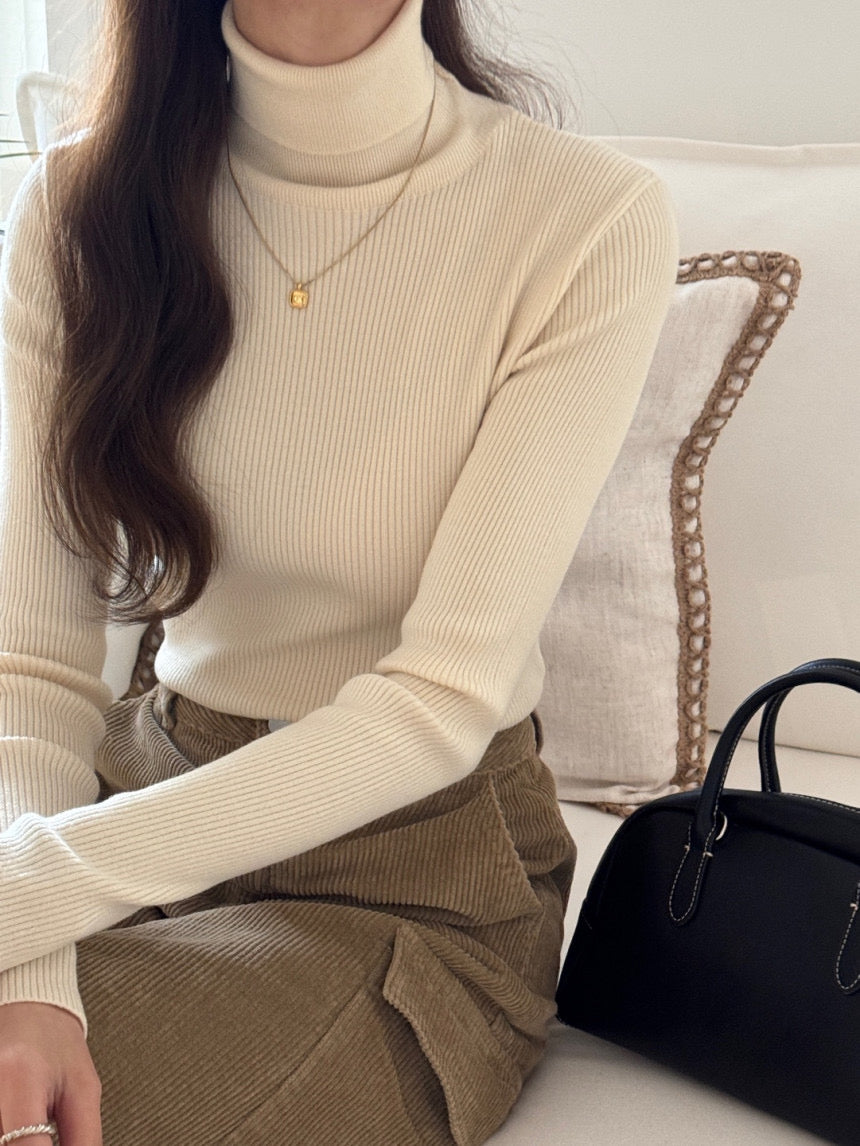 Senne Ribbed Turtle-Neck