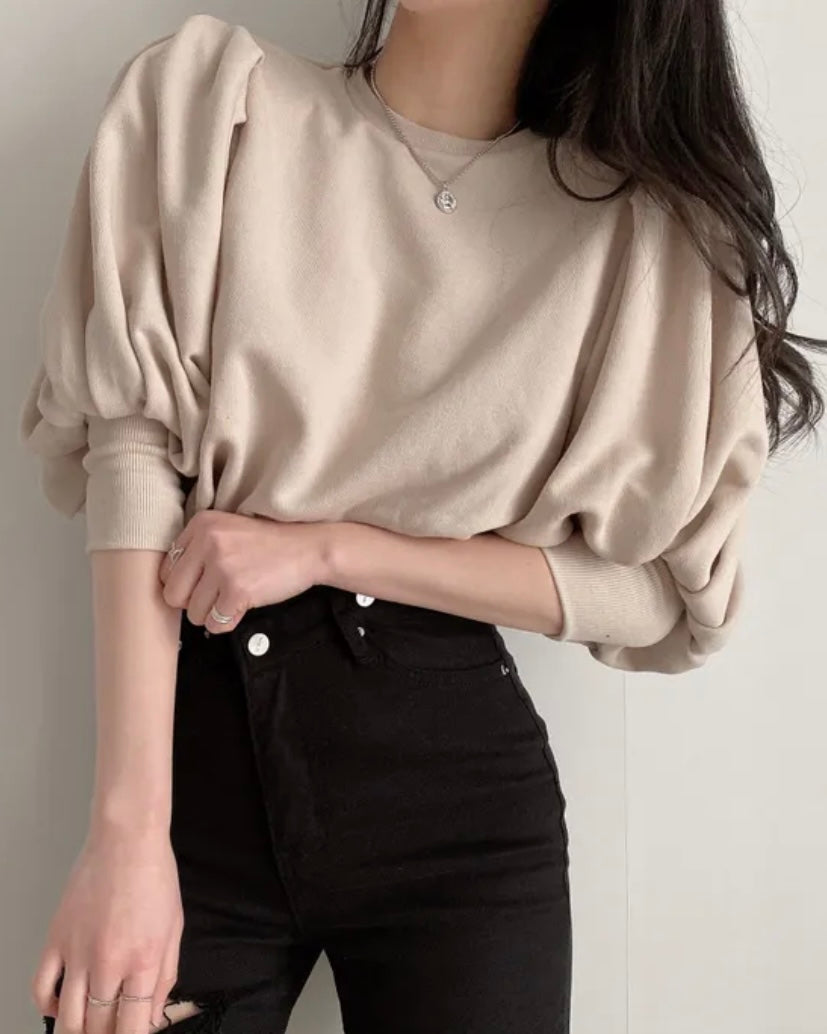 Puff Back-Zip Pullover