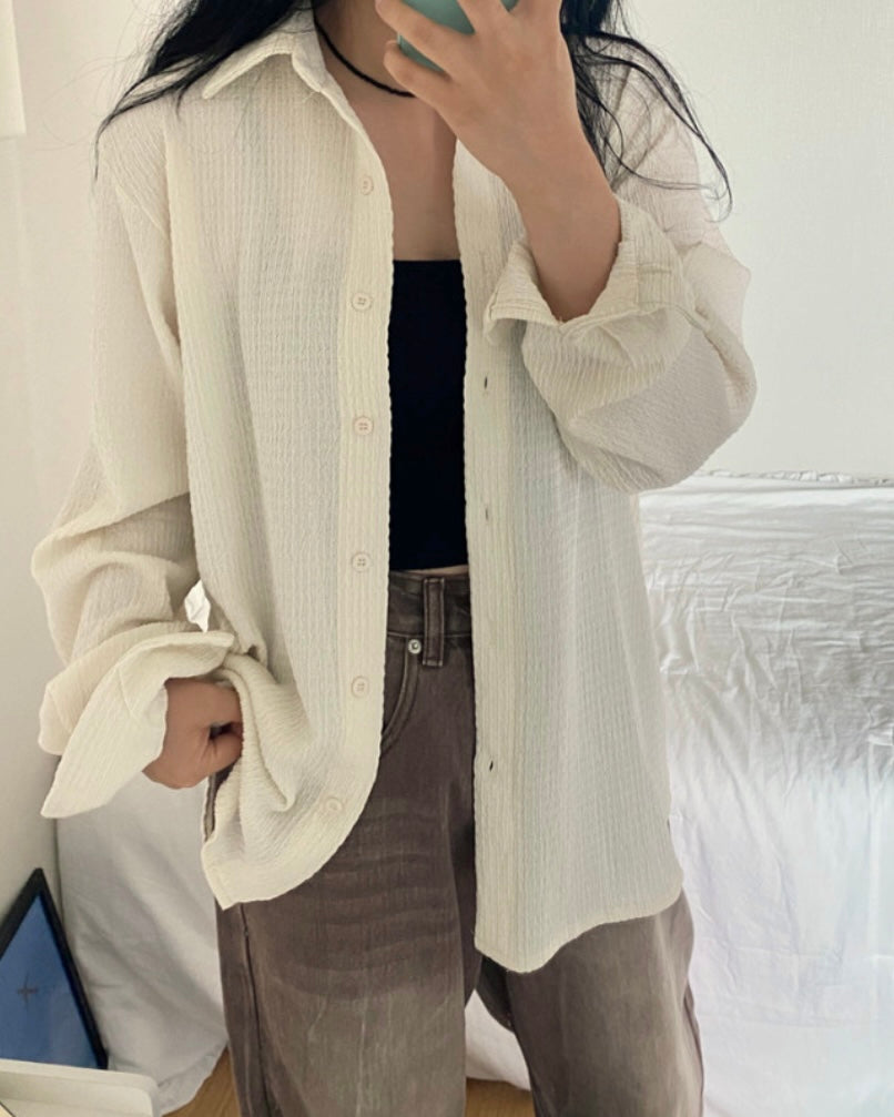 Wrinkle Loose-Fit Skirt