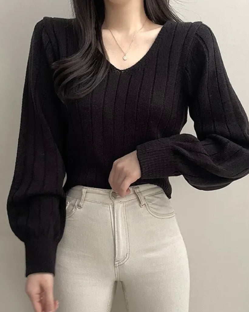 Balloon Sleeves Knit