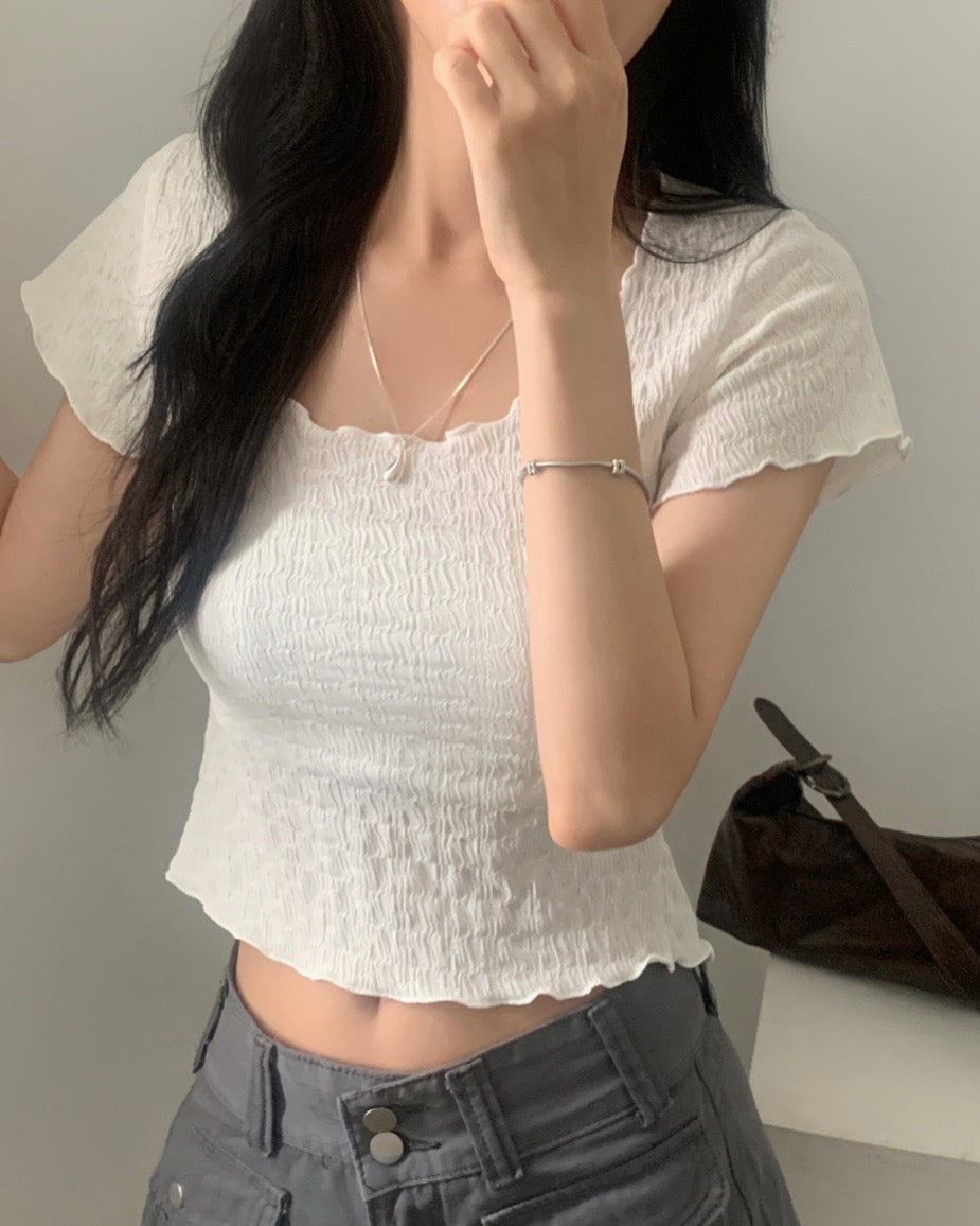 [ Sale Excluded ] Yoru Back Ribobn Top