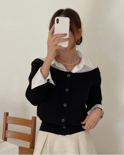 Layered Knit Blouse