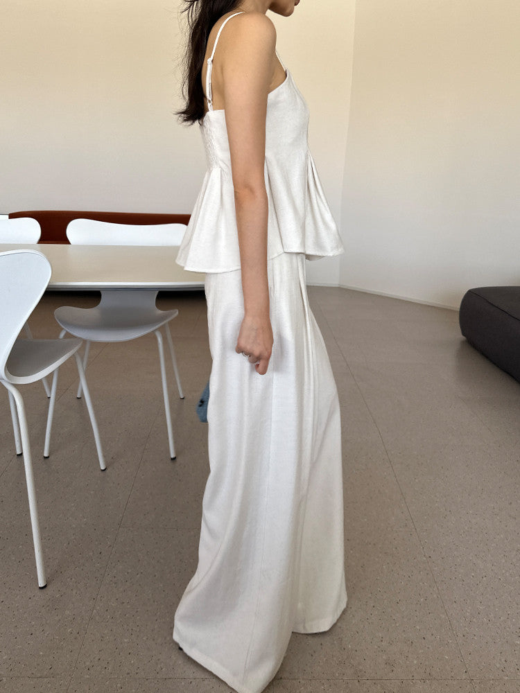 [ Sale Excluded ] Linen Pintuck Two-Piece Set