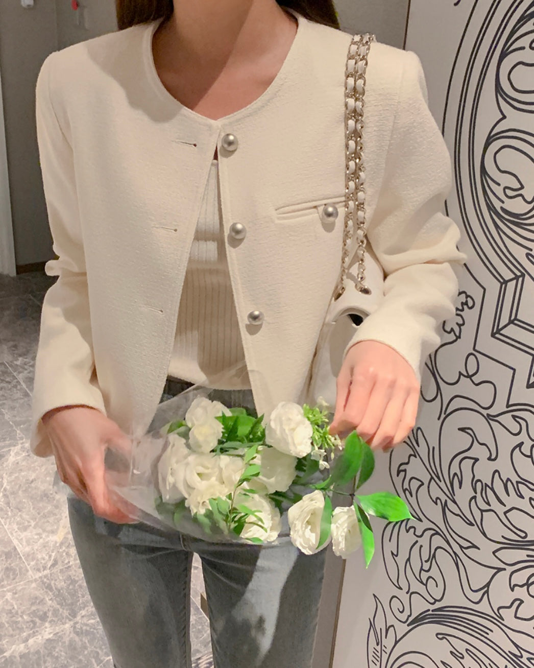 Lumiere Silver Button Jacket