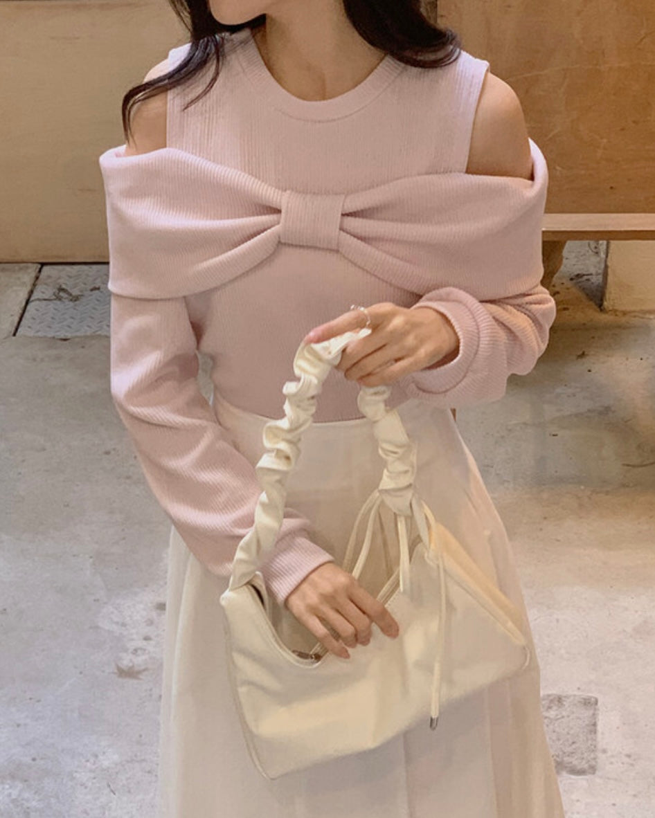 Pony Ribbon Knit Top
