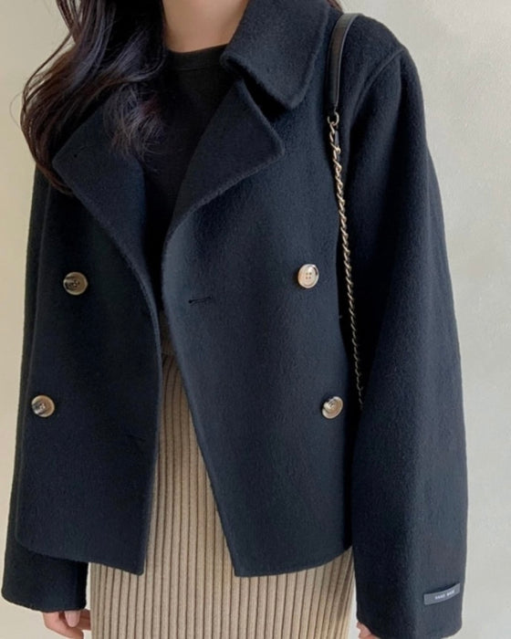 Double 90% Wool Short Coat
