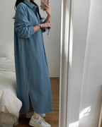 Denim Overfit Maxi Dress