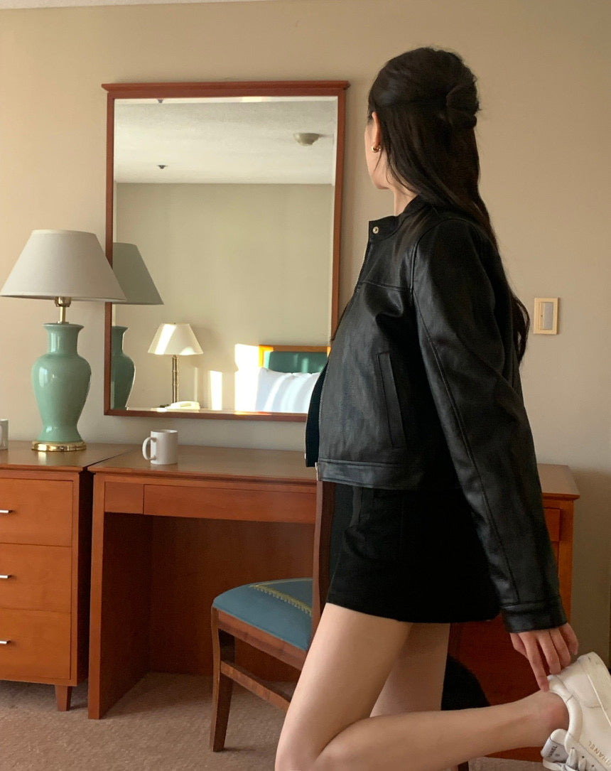 [S,M] Suede Pocket Skirt