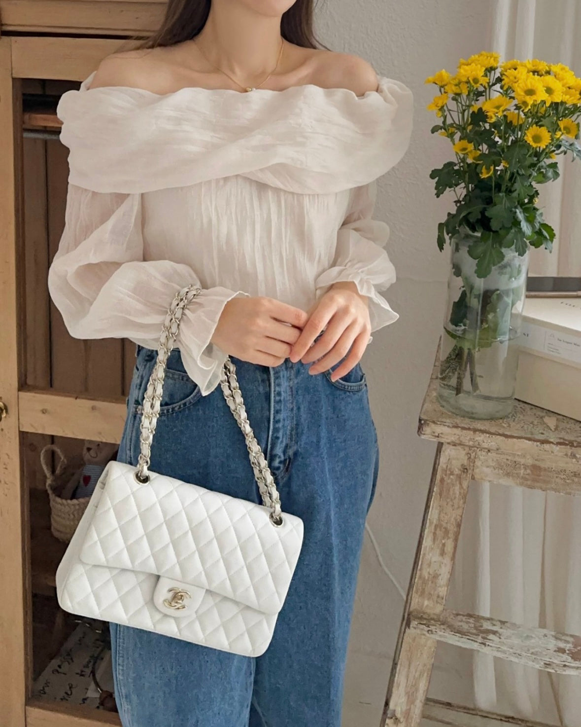 Piano Off-Shoulder Blouse