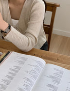 Cashmere Wool Ribbon Cardigan