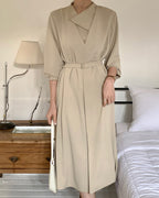 Drape Turtle-Neck Dress