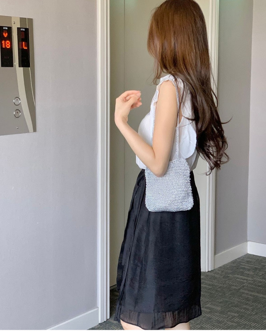 Stay Two Button Skirt