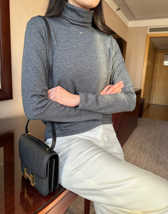 Mari Brushed Turtle-Neck