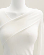 Isla Unbalanced Ribbed Knit