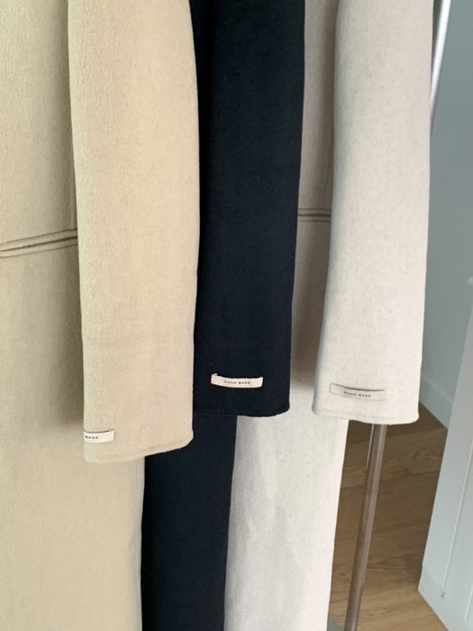 Vin Handmade 90% Wool Coat with Padded Vest