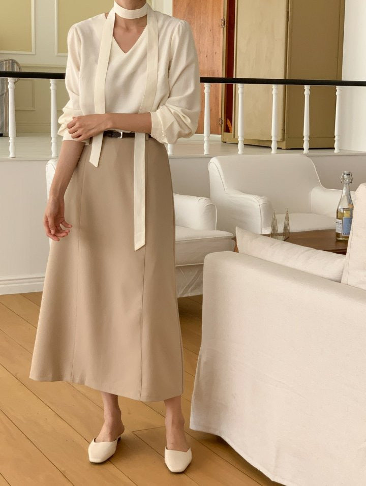 [S,M] Bath Belt Long Skirt Set