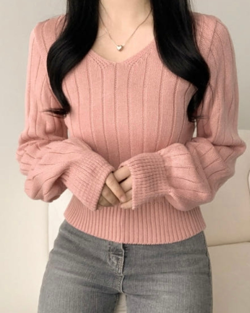Balloon Sleeves Knit