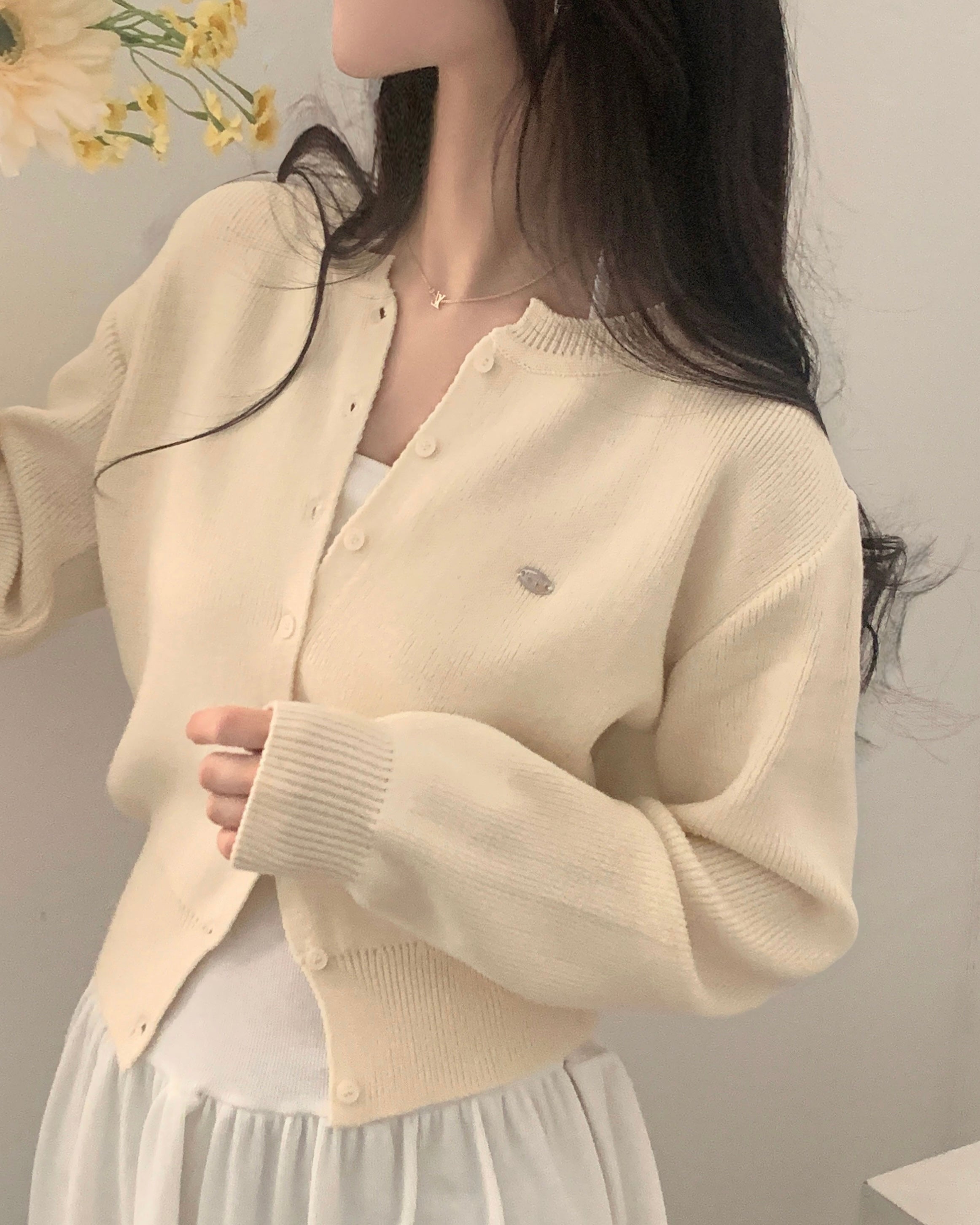 Daily Metal Charm Cardigan