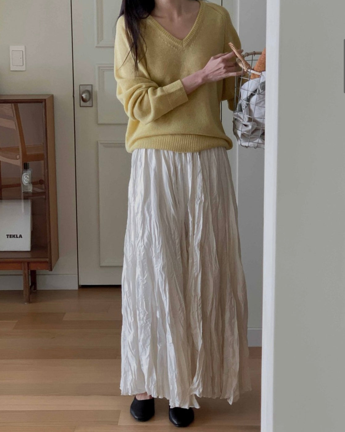 Shy Pleats Maxi Skirt