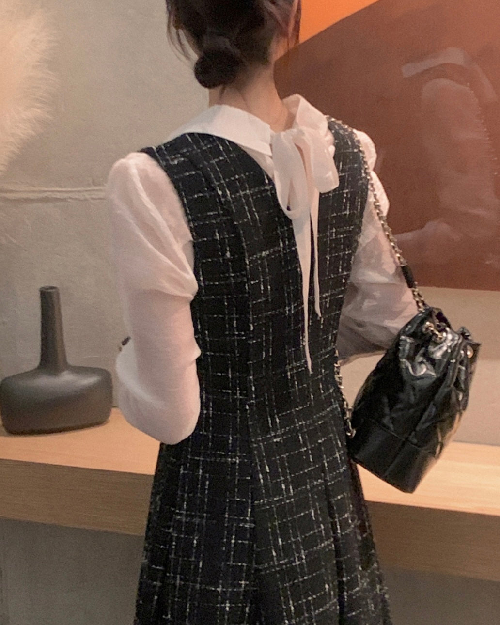 Lia Tweed Flared Dress