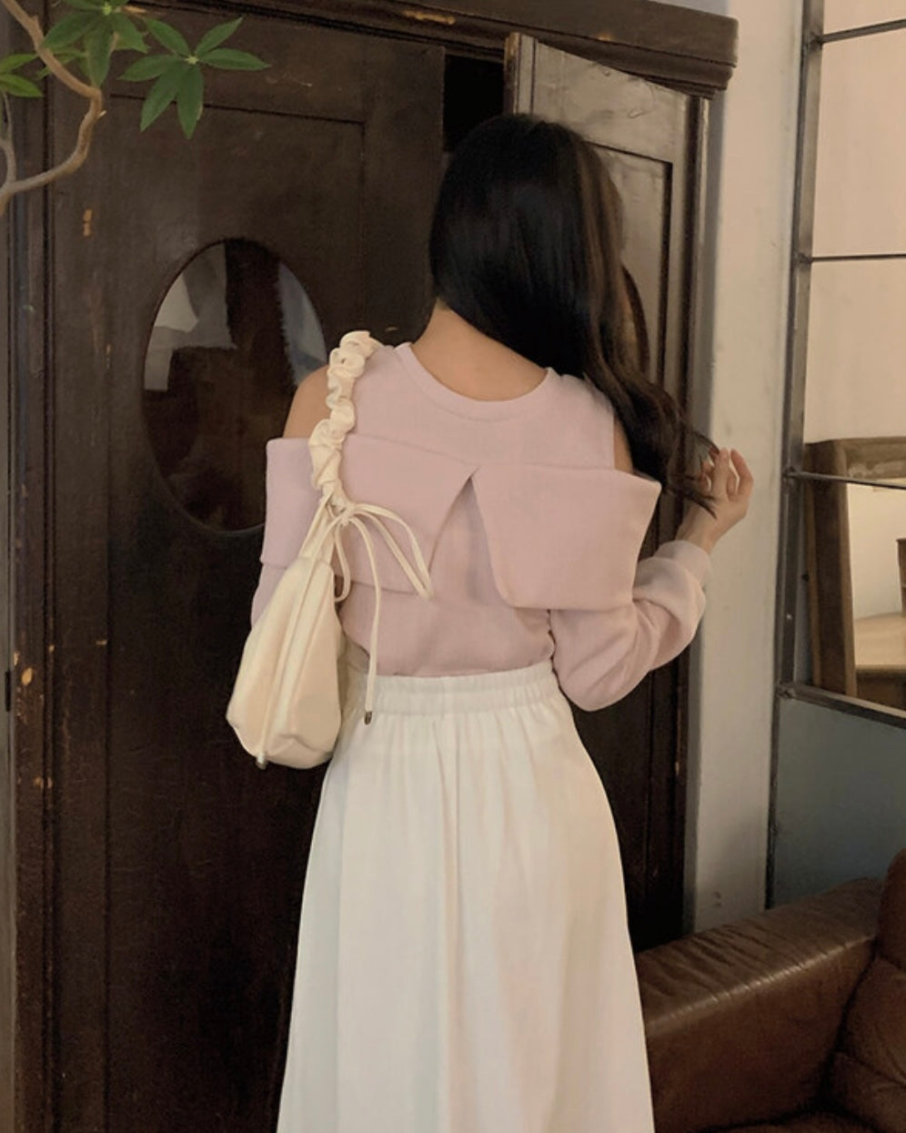 Pony Ribbon Knit Top