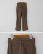 [S,M] Hidden Banding Flared Slacks