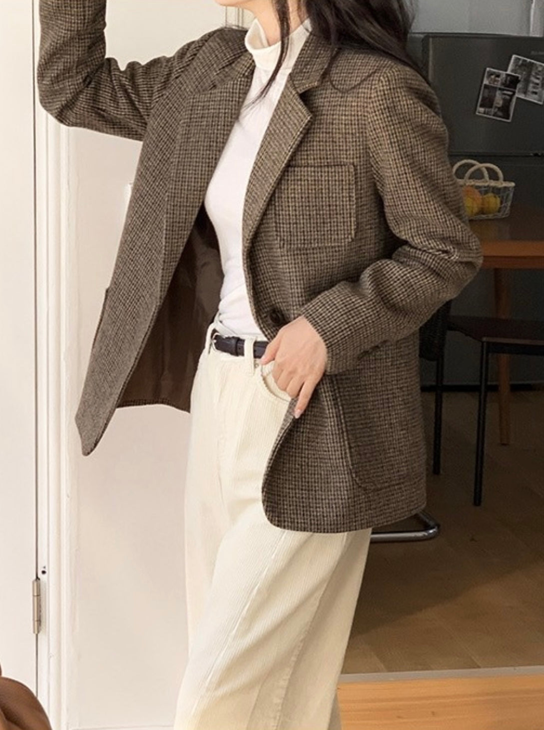 Classic Check Wool Jacket - 60% Wool