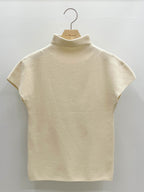 Salmon Half Turtleneck Knit Top