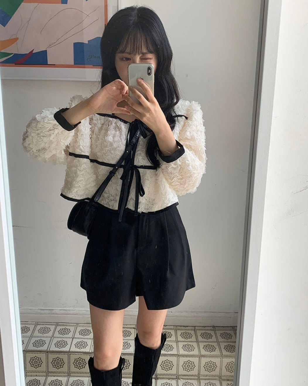 Floral Ribbon Cardigan