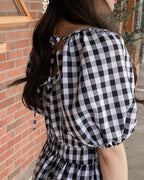 Puff Shoulder Long Dress