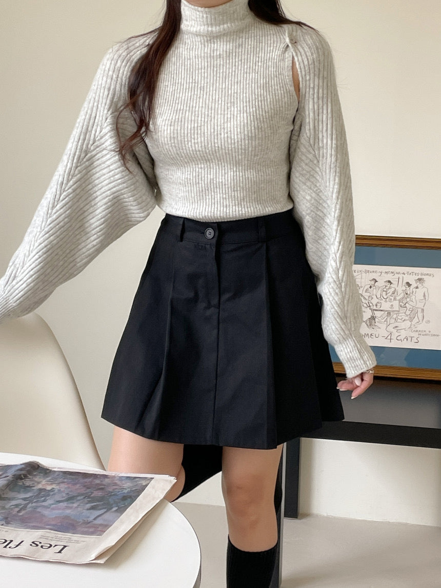 Button Bolero Cardigan Set