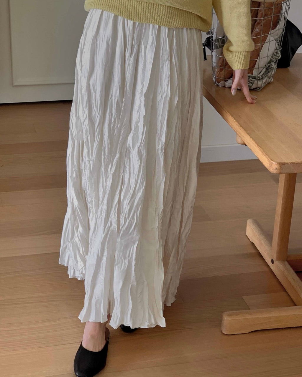 Shy Pleats Maxi Skirt