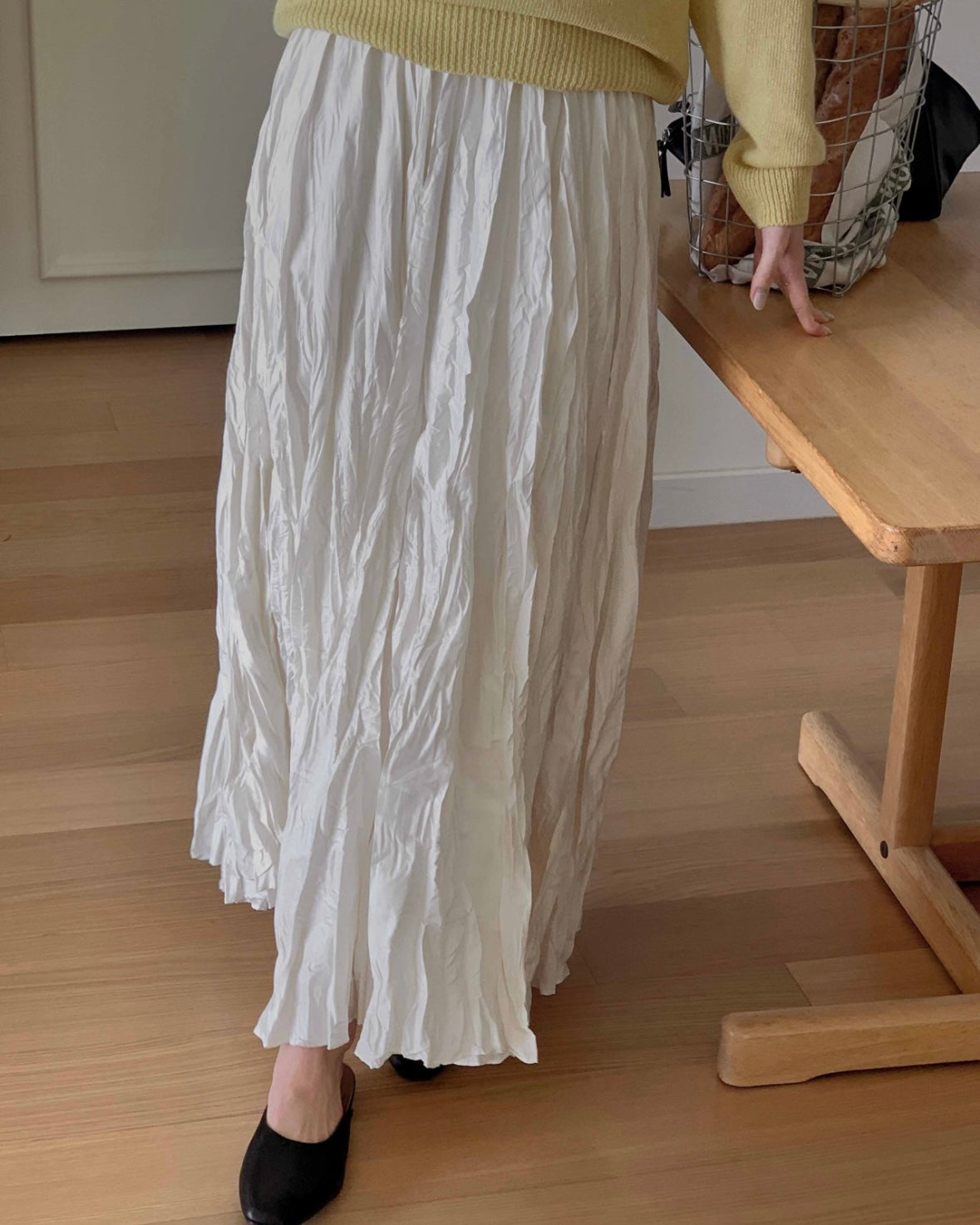 Shy Pleats Maxi Skirt