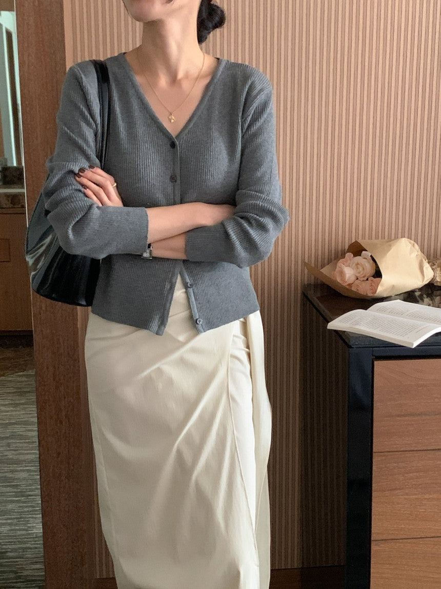 Matcha Ribbed Cardigan