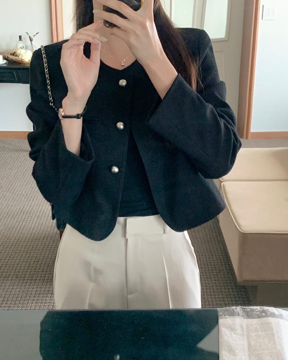Lumiere Silver Button Jacket
