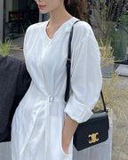[ Pre-order ] Buckle Shirt Dress