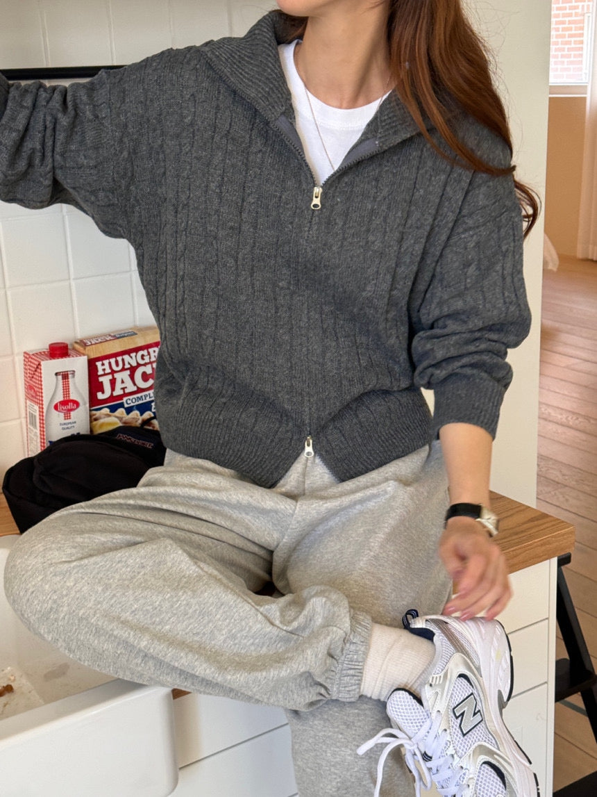 Pepper Knit Zip-Up