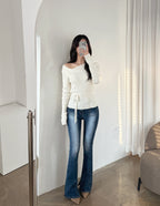 Yuri Ribbed String Knit Top