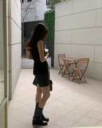 Wrinkle Tencel Sleeveless Blouse