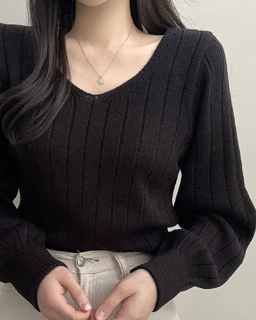 Balloon Sleeves Knit