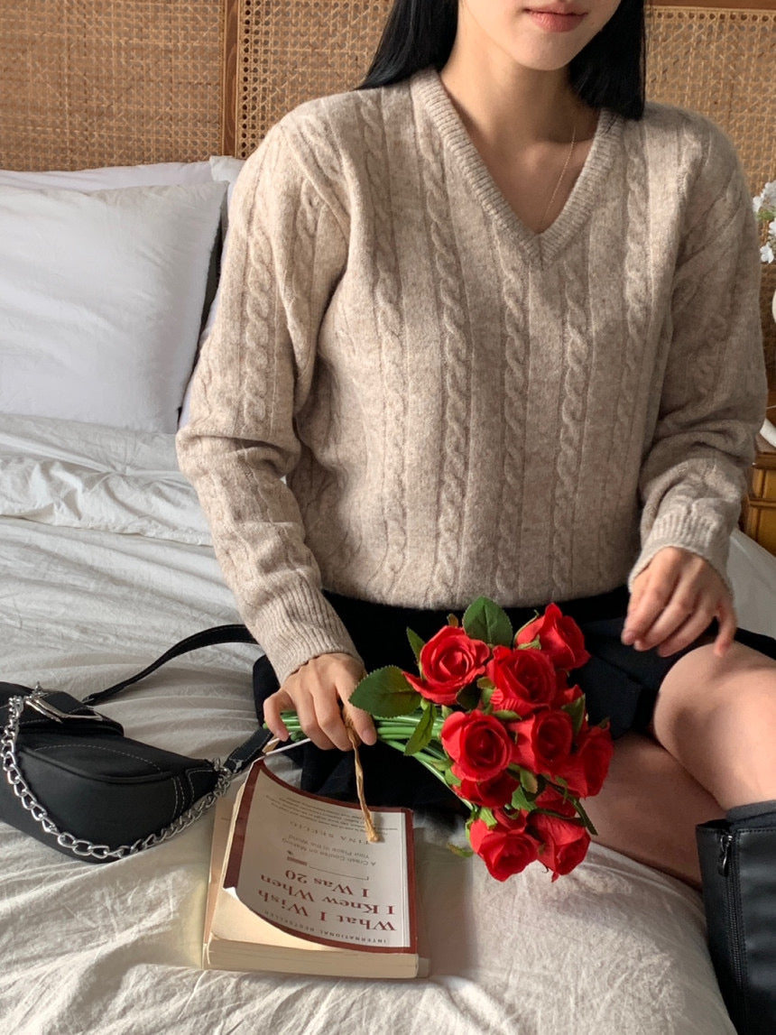 Mocha Cable Knit