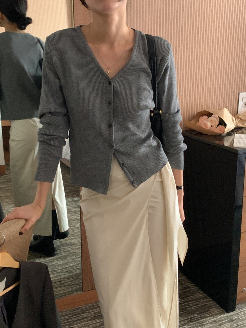 Matcha Ribbed Cardigan