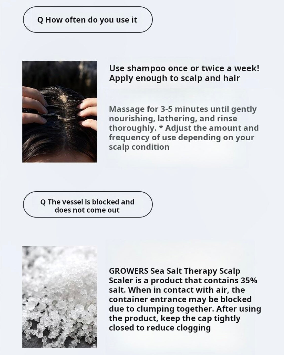 [ growus ] Sea Salt Therapy Scalp Scaler Large Volume 250g