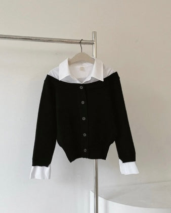 Layered Knit Blouse