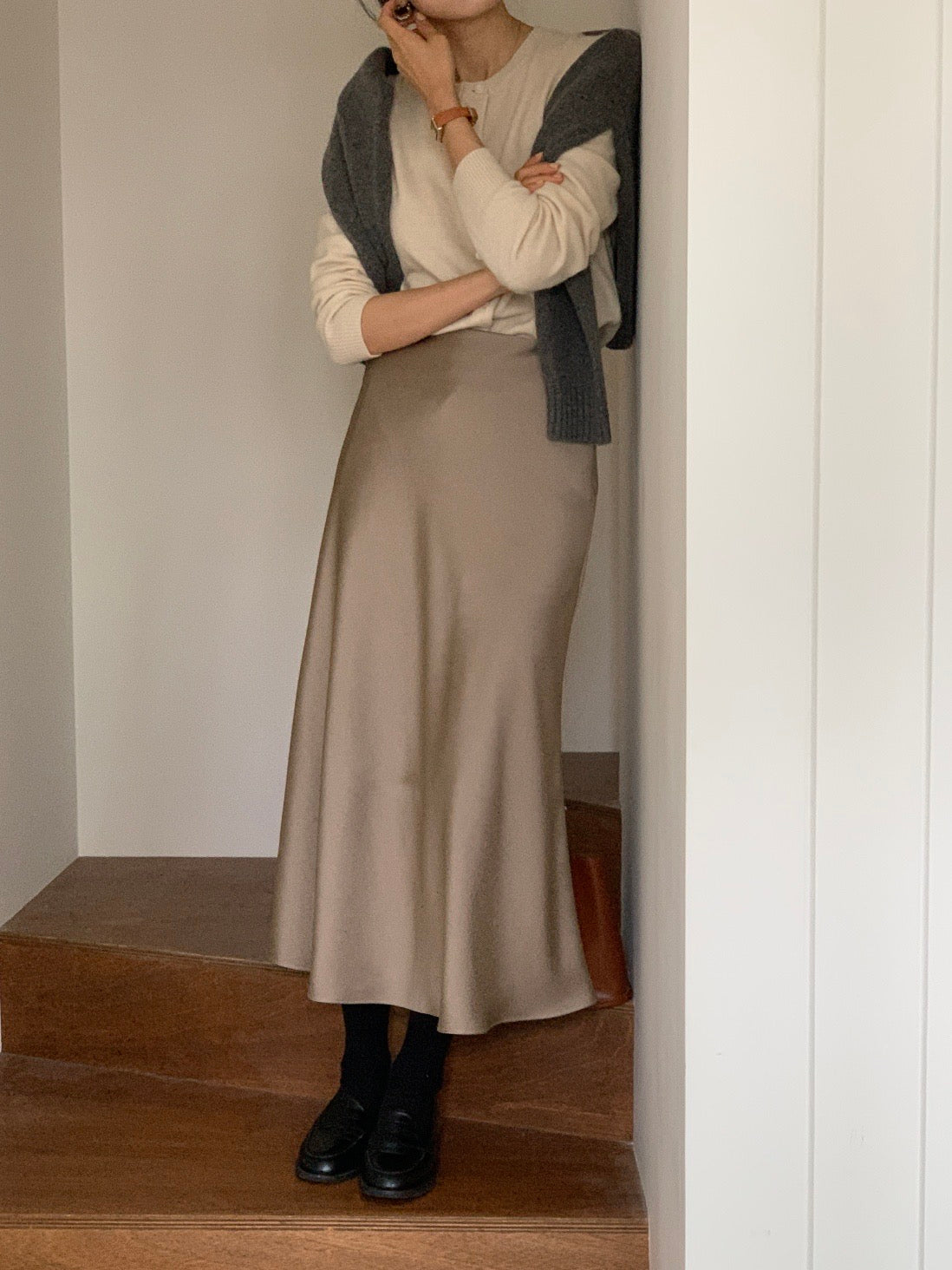 [S,M] Jian Satin Skirt