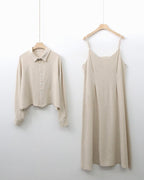 Linen Shirt Dress Set