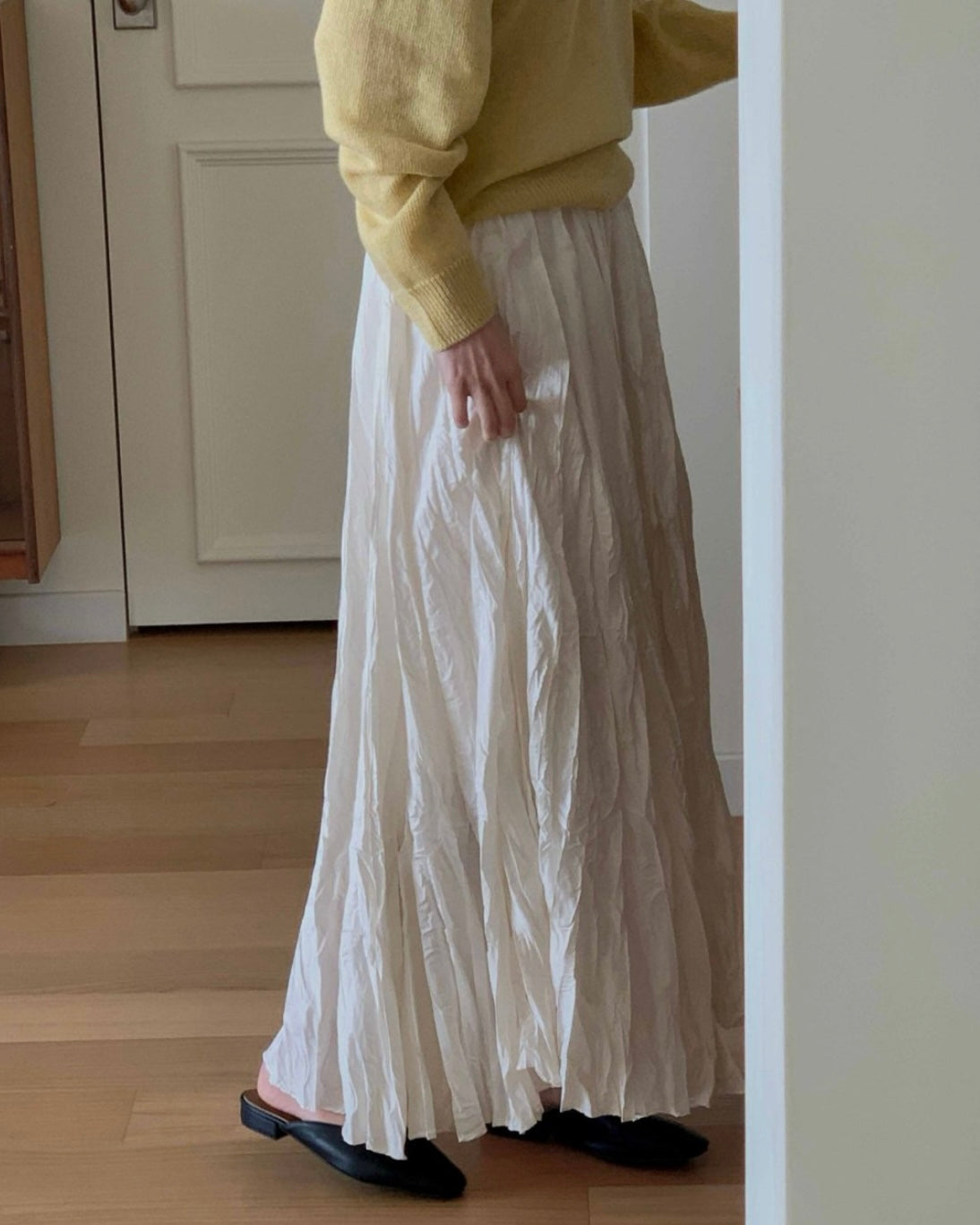 Shy Pleats Maxi Skirt