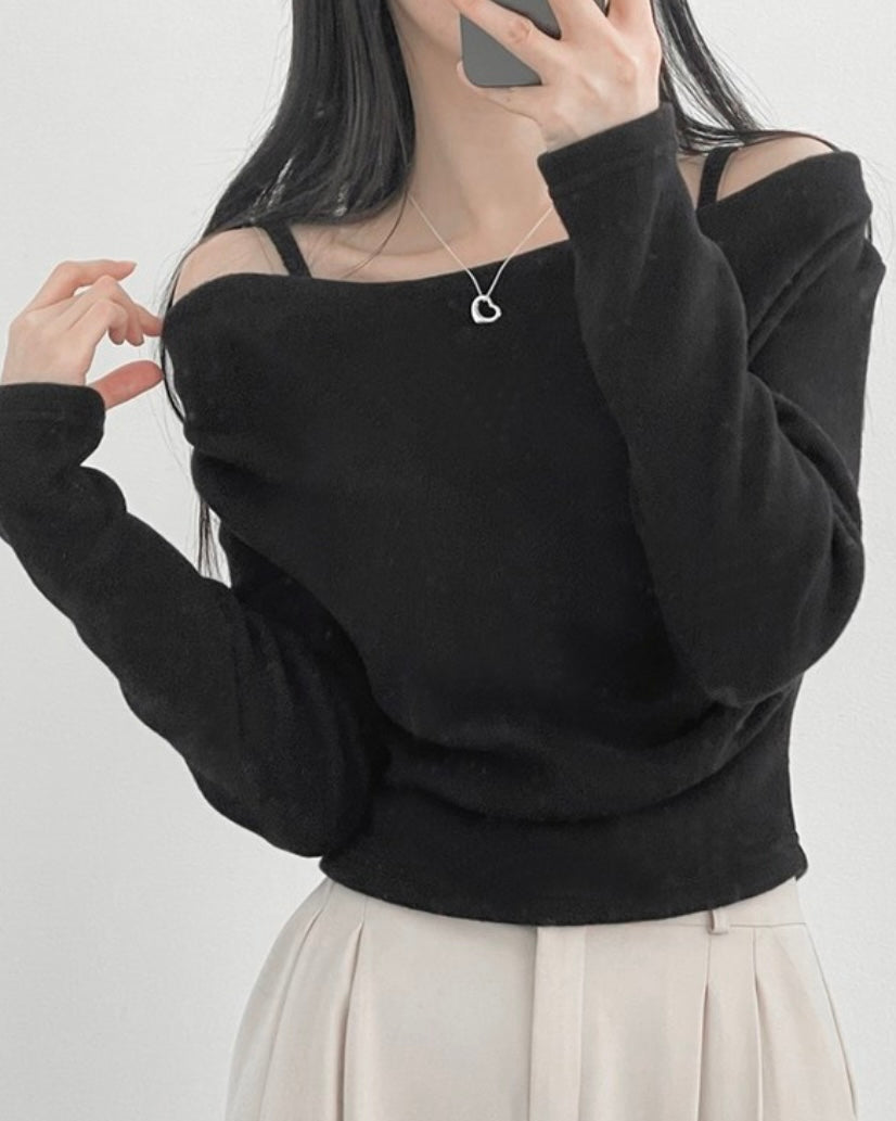 Stay-On Off-Shoulder Knit
