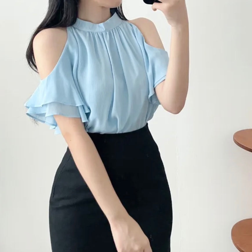 Frill Off-Shoulder Blouse